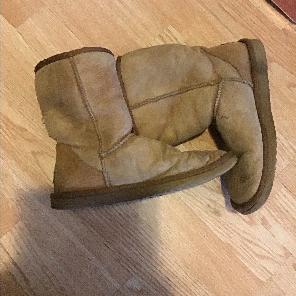 UGG Classic Short Boots in Brown over ankle